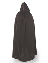 HERO Schwarz - Mittelalterlicher Wikinger-Umhang mit Kapuze für Damen